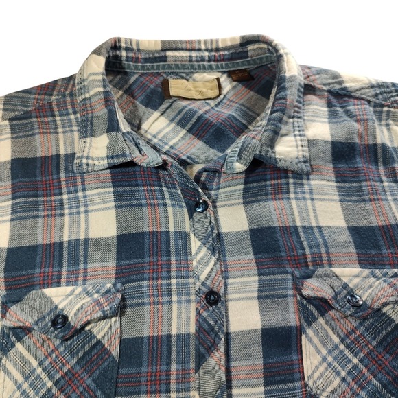 Plaid Button Down Shirt - Blue and White - Picture 4 of 11